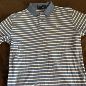 Polos by Ralph Lauren light blue striped polo